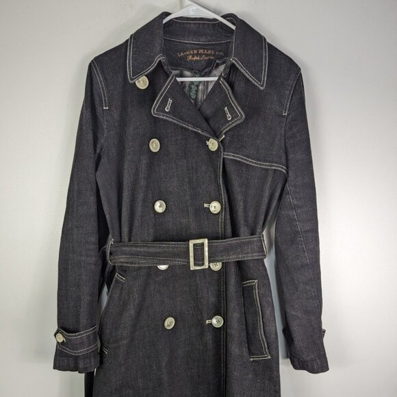 Ralph Lauren Jeans Company Black Denim Trench - Picture 1 of 1